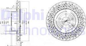 Delphi BG3827 - Disque de frein cwaw.fr