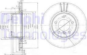 Delphi BG3870 - Disque de frein cwaw.fr