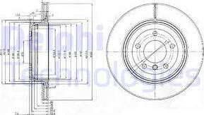 Delphi BG3872 - Disque de frein cwaw.fr