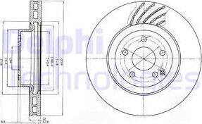 Delphi BG3877 - Disque de frein cwaw.fr