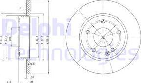 Delphi BG3394 - Disque de frein cwaw.fr