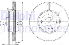 Delphi BG3393 - Disque de frein cwaw.fr