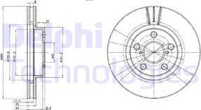 Delphi BG3347C - Disque de frein cwaw.fr