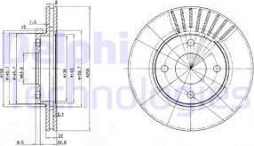 Delphi BG3359C - Disque de frein cwaw.fr