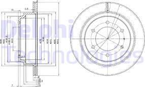 Delphi BG3353 - Disque de frein cwaw.fr