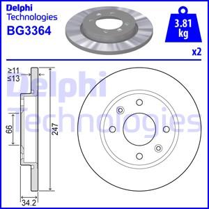 Delphi BG3364 - Disque de frein cwaw.fr