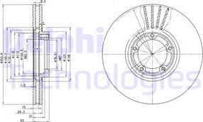 Delphi BG3365 - Disque de frein cwaw.fr