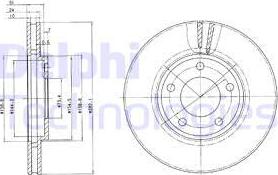 Delphi BG3383 - Disque de frein cwaw.fr