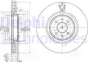 Delphi BG3387 - Disque de frein cwaw.fr