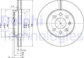 Delphi BG3334 - Disque de frein cwaw.fr