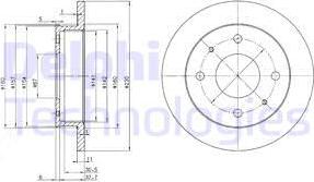 Delphi BG3337 - Disque de frein cwaw.fr