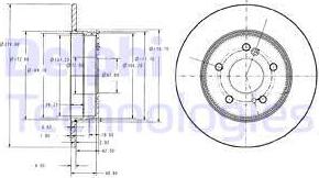 Delphi BG3326C - Disque de frein cwaw.fr