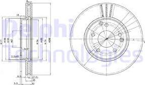 Delphi BG3240C - Disque de frein cwaw.fr