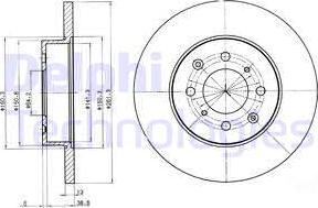 Delphi BG3262 - Disque de frein cwaw.fr