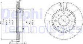 Delphi BG3206 - Disque de frein cwaw.fr