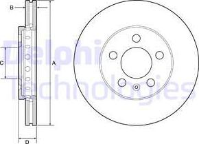 Delphi BG3208 - Disque de frein cwaw.fr