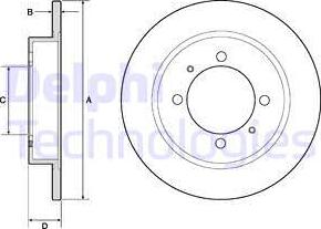 Delphi BG3203 - Disque de frein cwaw.fr