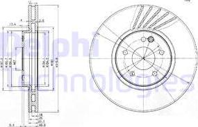 Delphi BG3238 - Disque de frein cwaw.fr