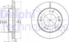 Delphi BG3226 - Disque de frein cwaw.fr