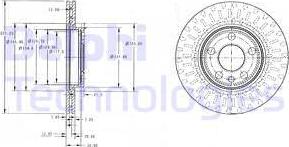 Delphi BG3222 - Disque de frein cwaw.fr