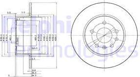 Delphi BG3274C - Disque de frein cwaw.fr