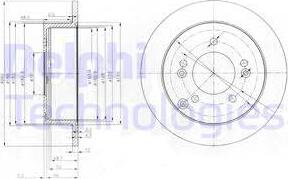 Delphi BG3799 - Disque de frein cwaw.fr