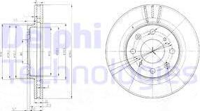 Delphi BG3794 - Disque de frein cwaw.fr