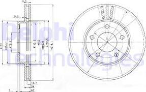 Delphi BG3792 - Disque de frein cwaw.fr