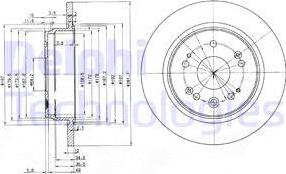 Delphi BG3797 - Disque de frein cwaw.fr