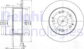 Delphi BG3745 - Disque de frein cwaw.fr