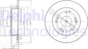 Delphi BG3746 - Disque de frein cwaw.fr