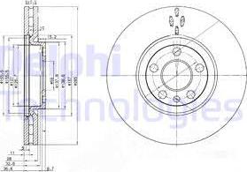 Delphi BG3740 - Disque de frein cwaw.fr