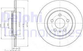 Delphi BG3741 - Disque de frein cwaw.fr