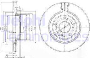 Delphi BG3747 - Disque de frein cwaw.fr