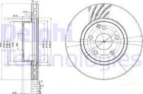 Delphi BG3756 - Disque de frein cwaw.fr