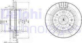 Delphi BG3750 - Disque de frein cwaw.fr