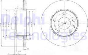 Delphi BG3751 - Disque de frein cwaw.fr