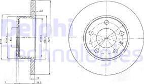 Delphi BG3753 - Disque de frein cwaw.fr