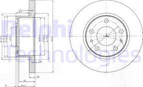 Delphi BG3752 - Disque de frein cwaw.fr