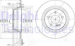 Delphi BG3757 - Disque de frein cwaw.fr