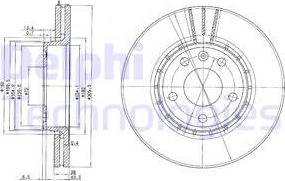 Delphi BG3768C - Disque de frein cwaw.fr