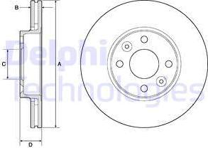 Delphi BG3762C - Disque de frein cwaw.fr