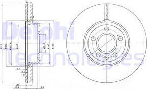 Delphi BG3719 - Disque de frein cwaw.fr