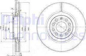 Delphi BG3714 - Disque de frein cwaw.fr