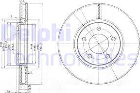 Delphi BG3716 - Disque de frein cwaw.fr