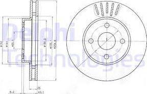 Delphi BG3781 - Disque de frein cwaw.fr