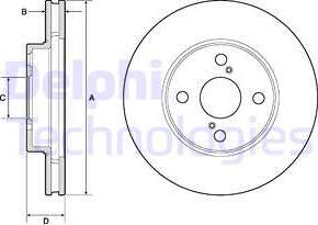 Delphi BG3734C - Disque de frein cwaw.fr