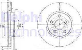 Delphi BG3735 - Disque de frein cwaw.fr