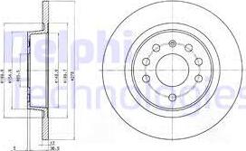 Delphi BG3731C - Disque de frein cwaw.fr