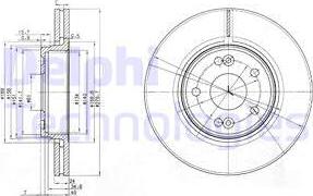 Delphi BG3733 - Disque de frein cwaw.fr